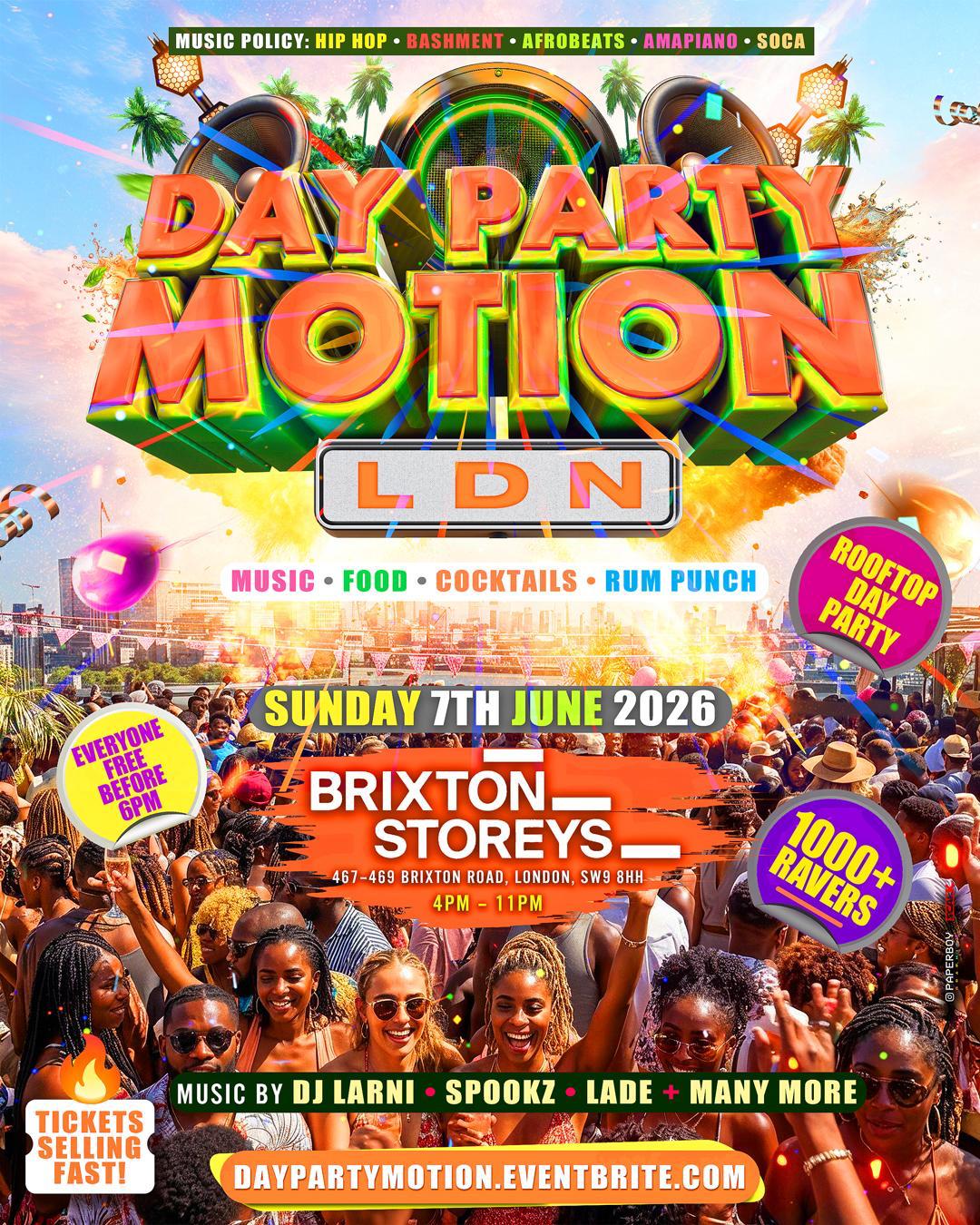 Day Party Motion LDN - Everyone Free Before 6PM