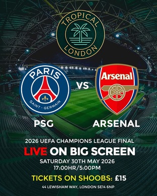 ARSENAL VS PSG LIVE ON BIG SCREEN 