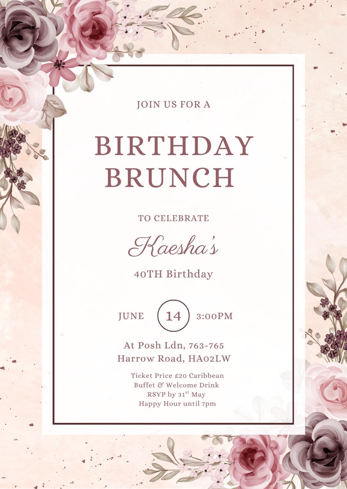 KAESHA’S 40TH BRUNCH