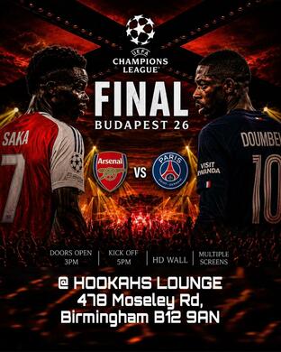 Arsenal v PSG - Champions League Final - BIRMINGHAM LIVE WATCH PARTY