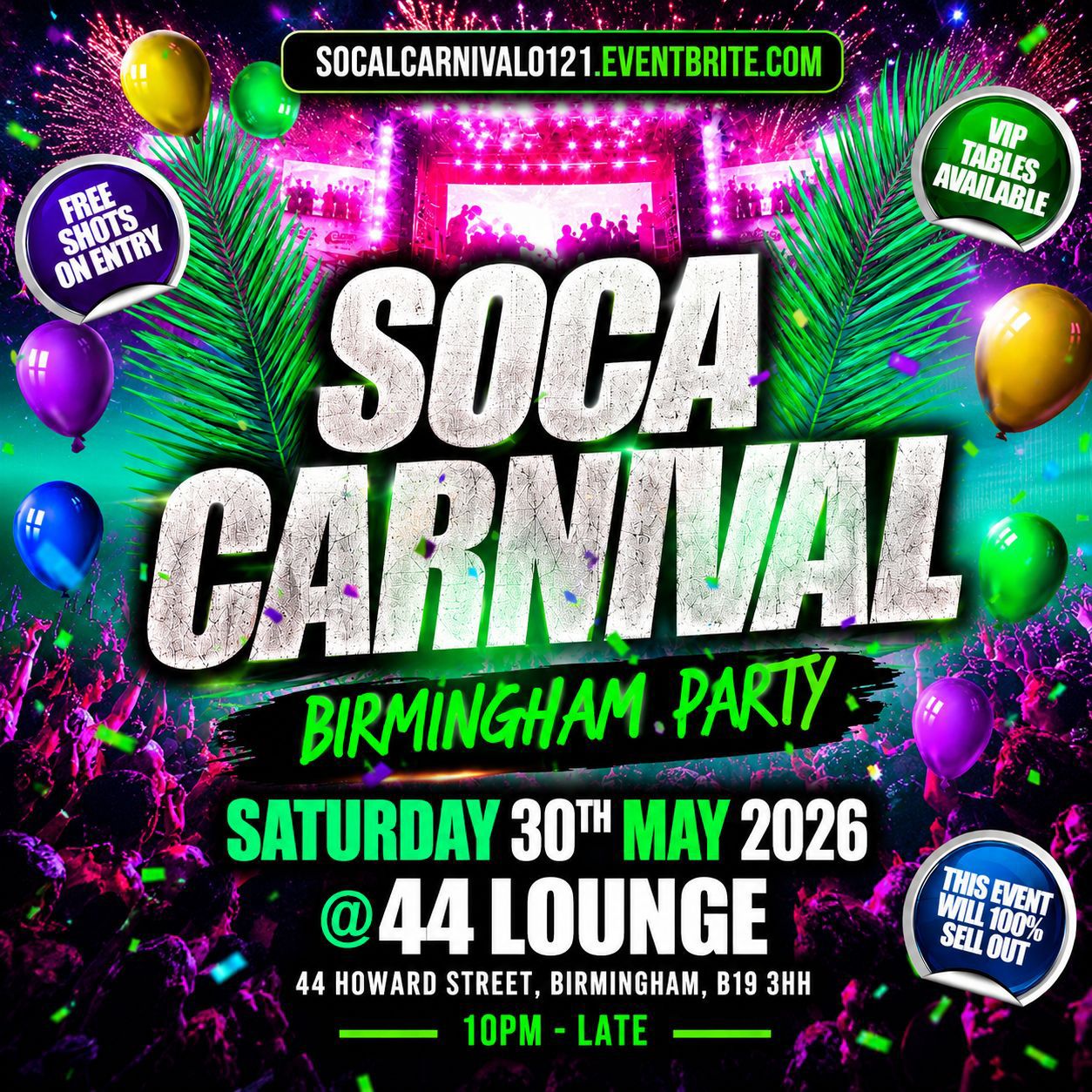Soca Carnival - Birmingham Party