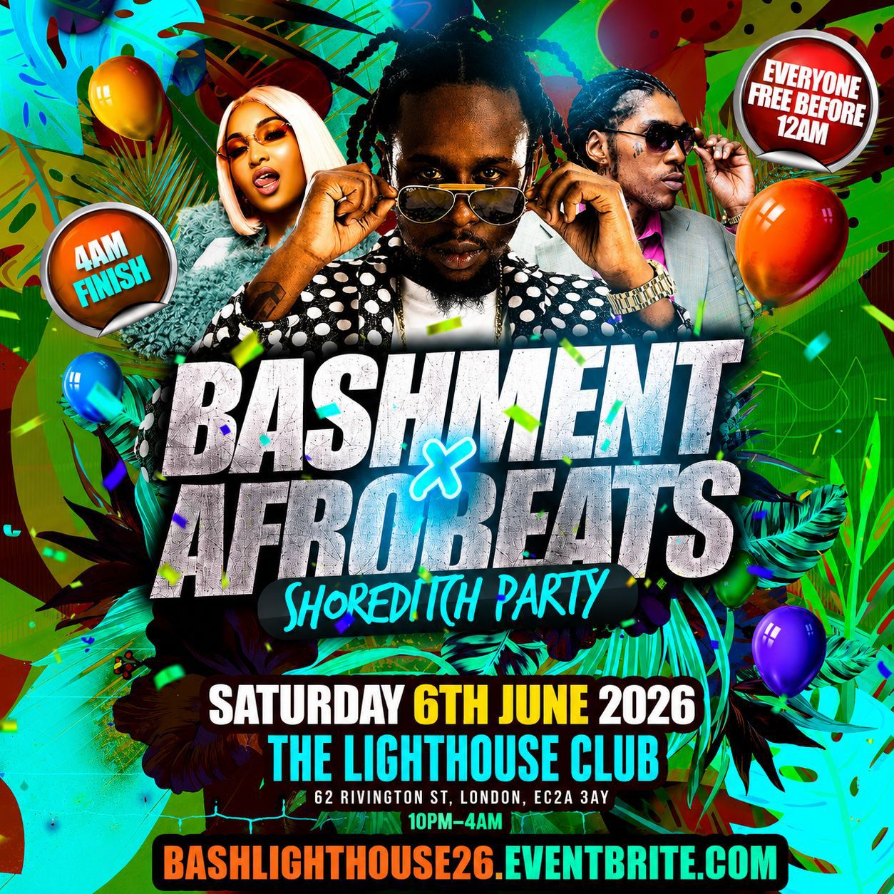 Bashment X Afrobeats - Shoreditch Party (Everyone Free Before 12AM)