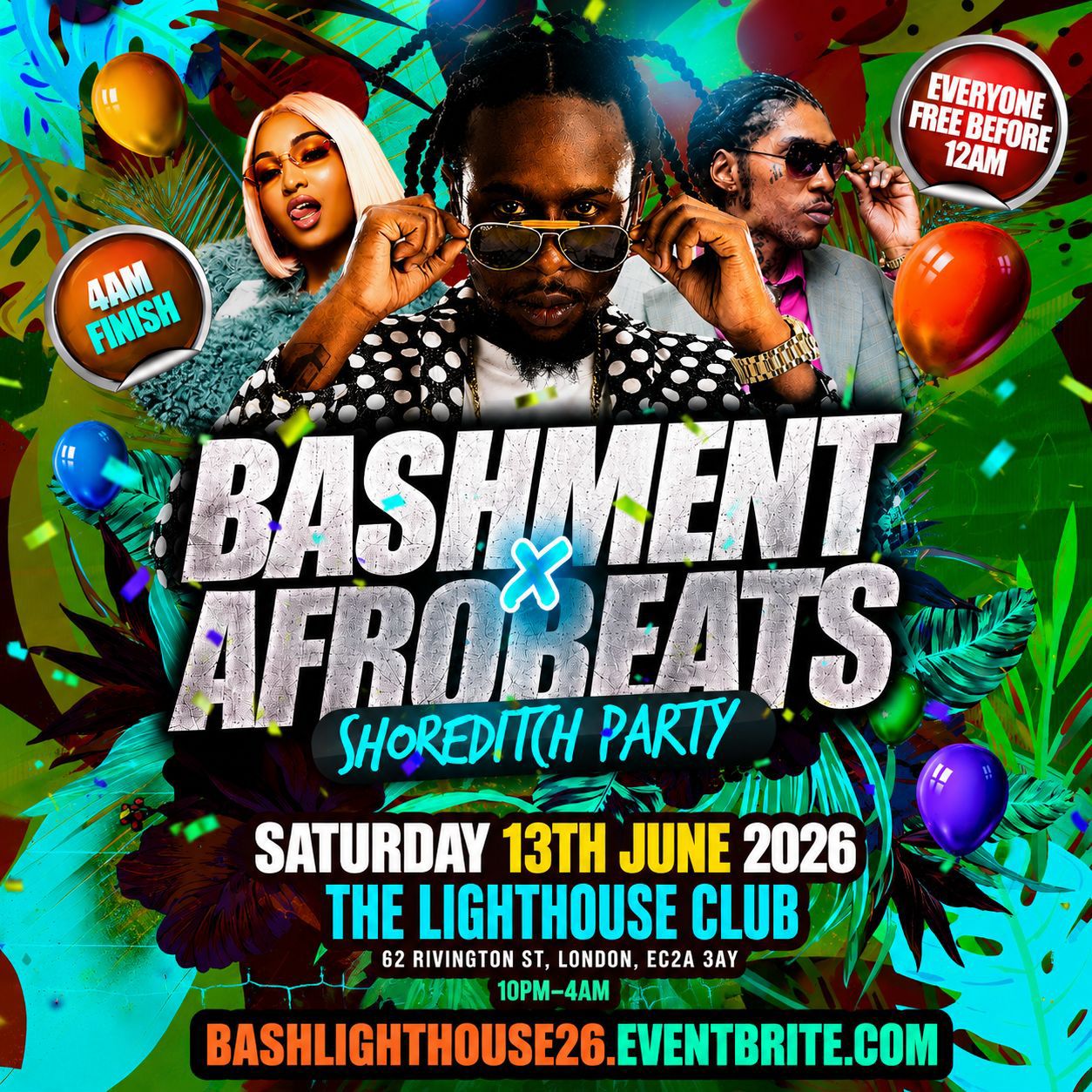 Bashment X Afrobeats - Shoreditch Party (Everyone Free Before 12AM)