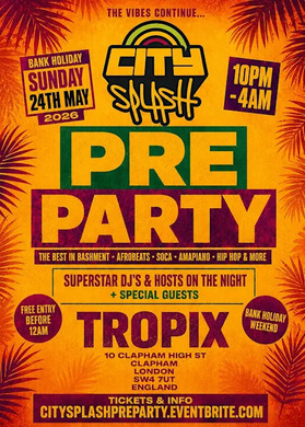 City Splash After Party - Everyone Free Before 11PM
