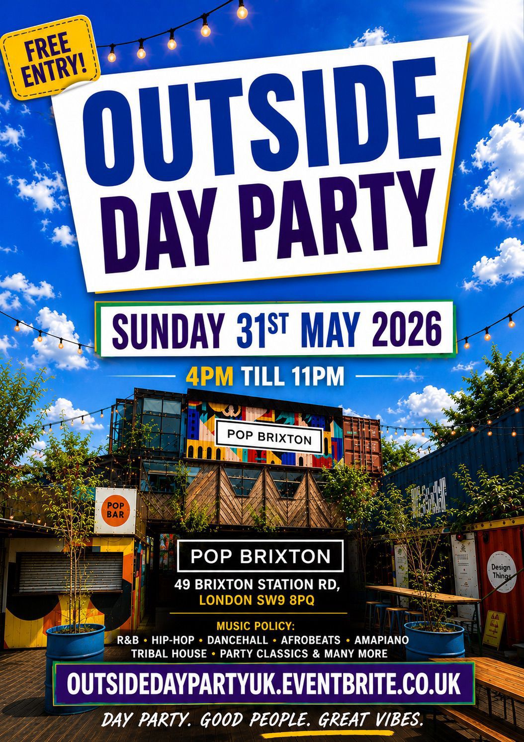 Outside Day Party - LDN - Everyone Free (Ticket Only)