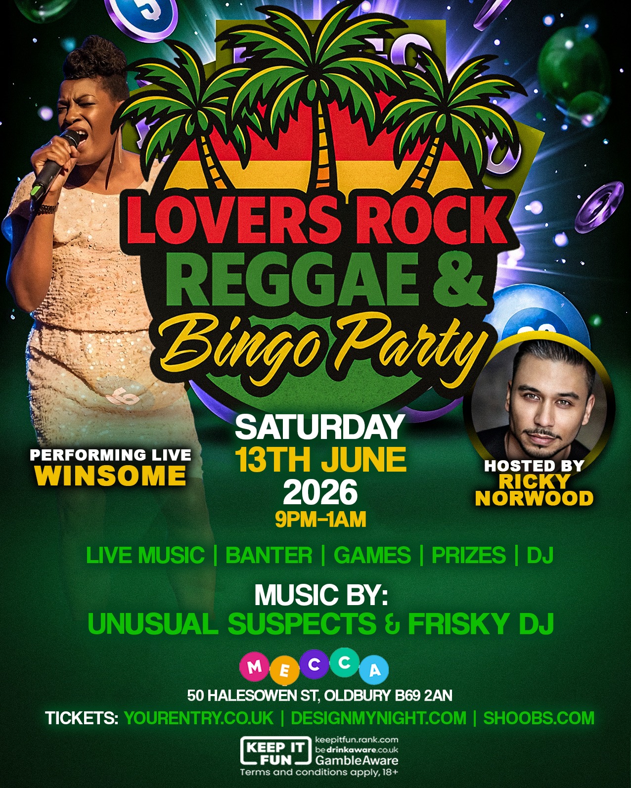 LOVERS ROCK, REGGAE & BINGO PARTY - OLDBURY