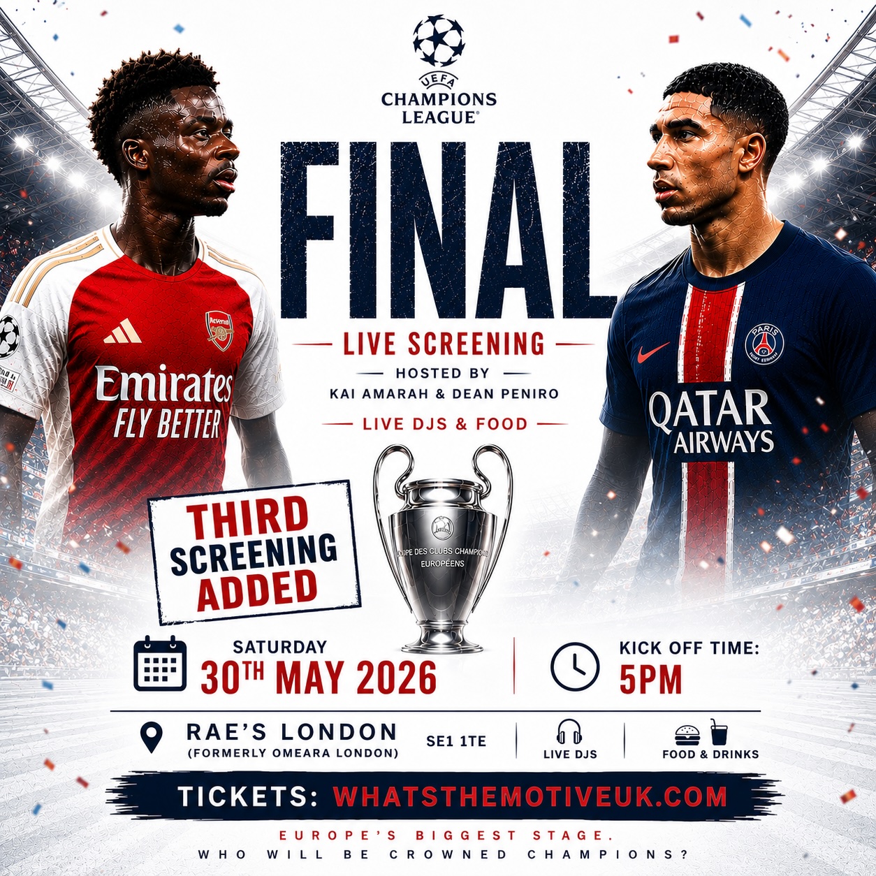 Arsenal v PSG - Champions League Final - LONDON BRIDGE LIVE WATCHALONG