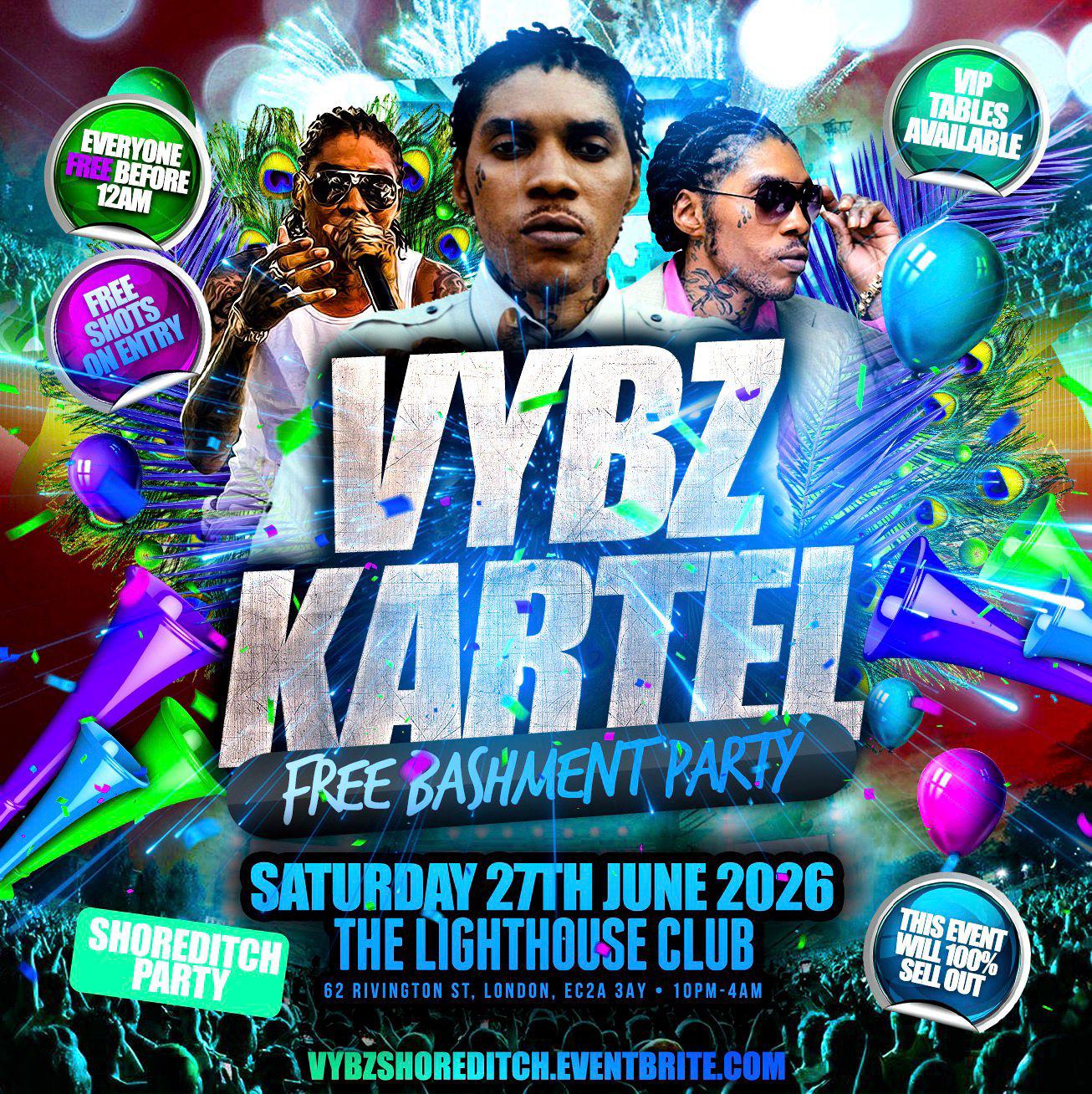 Vybz Kartel - Free Bashment Party - Everyone Free Before 12AM