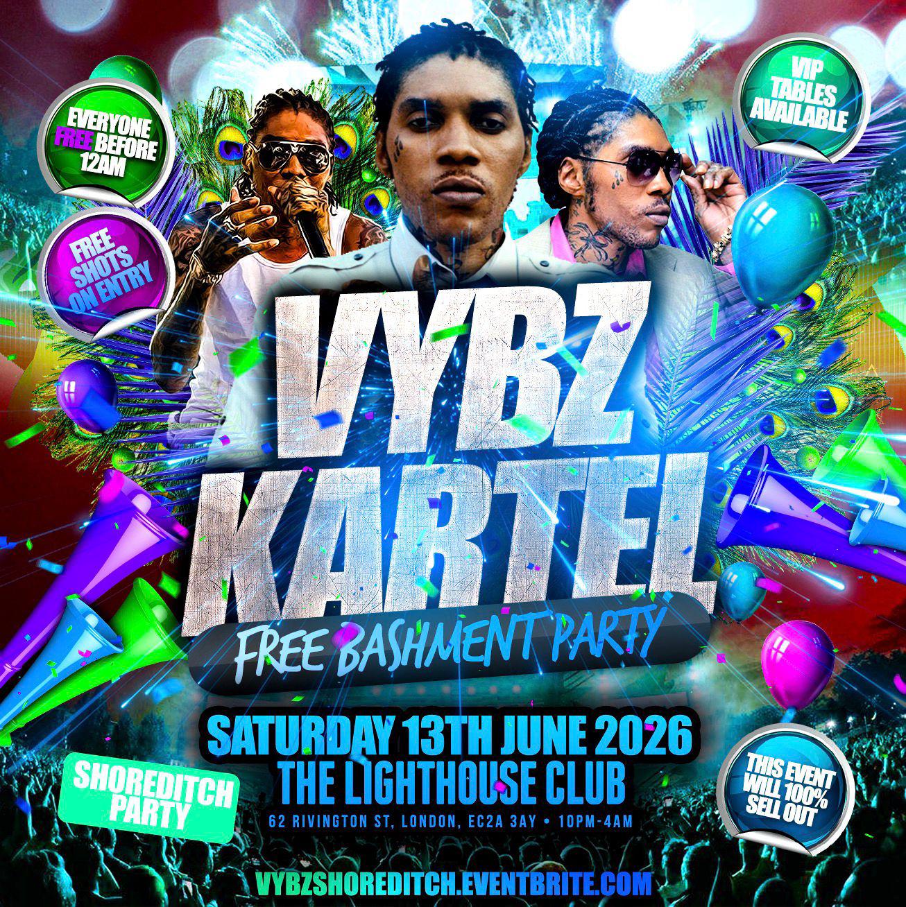 Vybz Kartel - Free Bashment Party - Everyone Free Before 12AM
