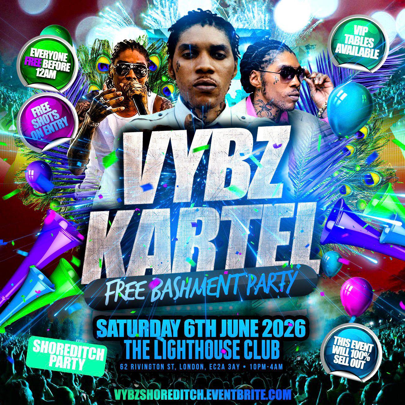 Vybz Kartel - Free Bashment Party - Everyone Free Before 12AM