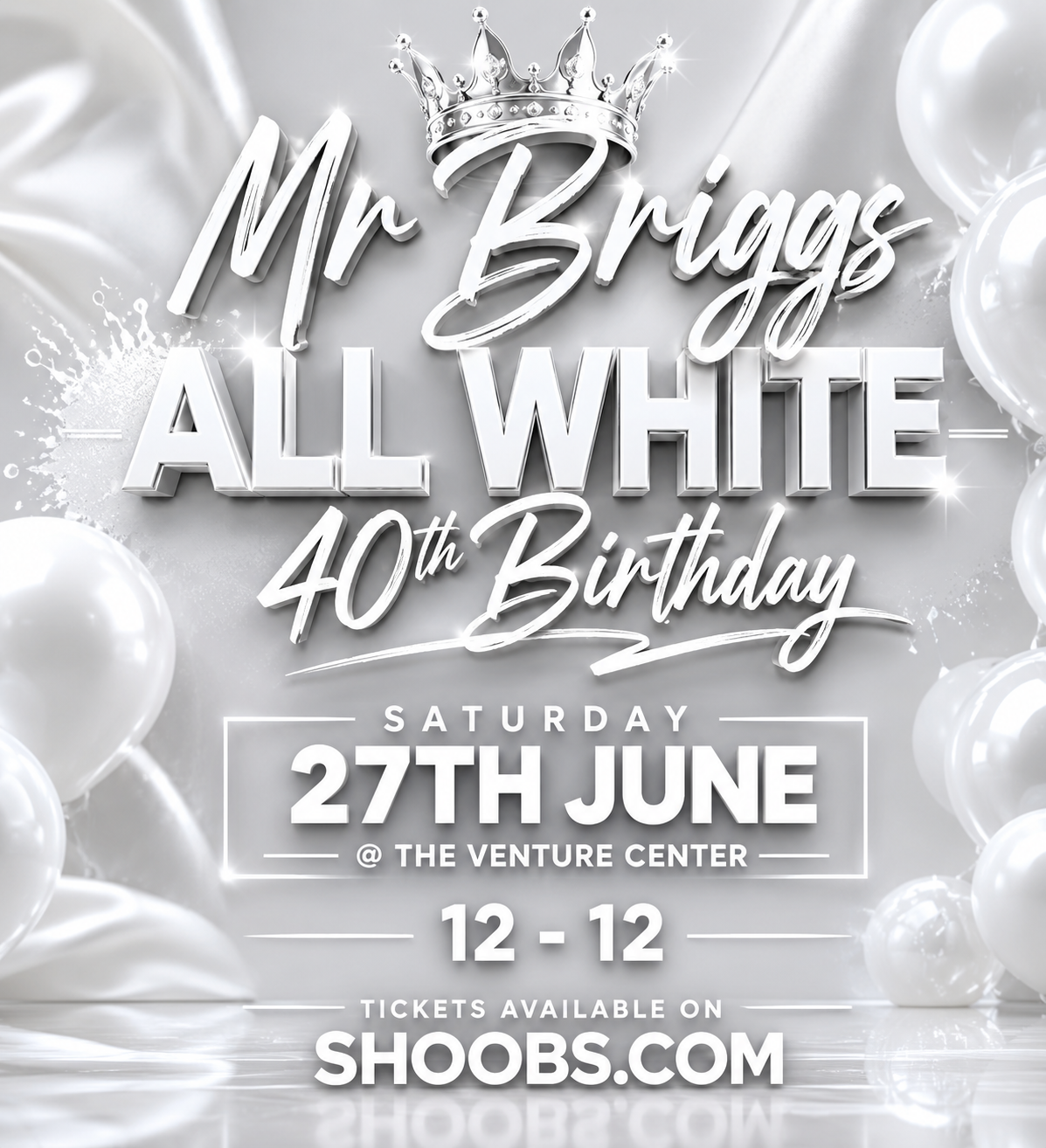 MR BRIGGS ALL WHITE 40TH