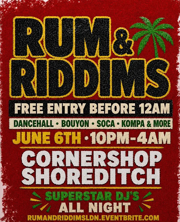 RUM & RIDDIMS – THE BEST OF THE CARIBBEAN | FREE ENTRY BEFORE 12AM