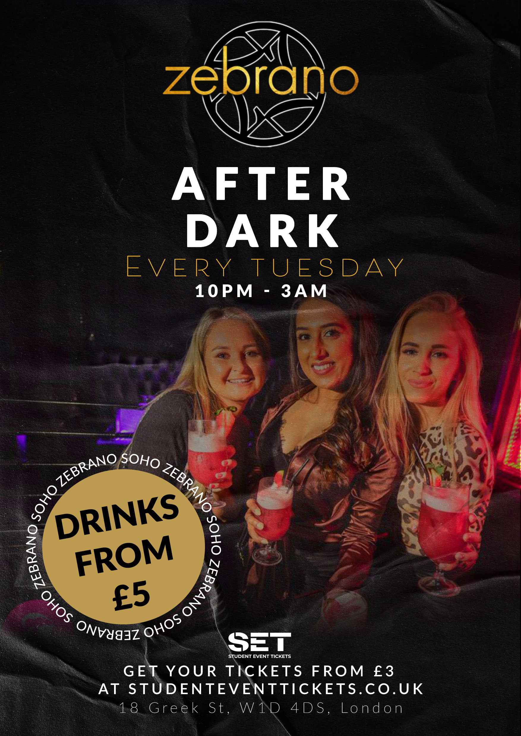ZEBRANO AFTER DARK @ ZEBRANO SOHO TUESDAY 23RD JUNE