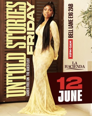 UNTOLD STORIES FRIDAY AT LA HACIENDA 12TH OF JUNE