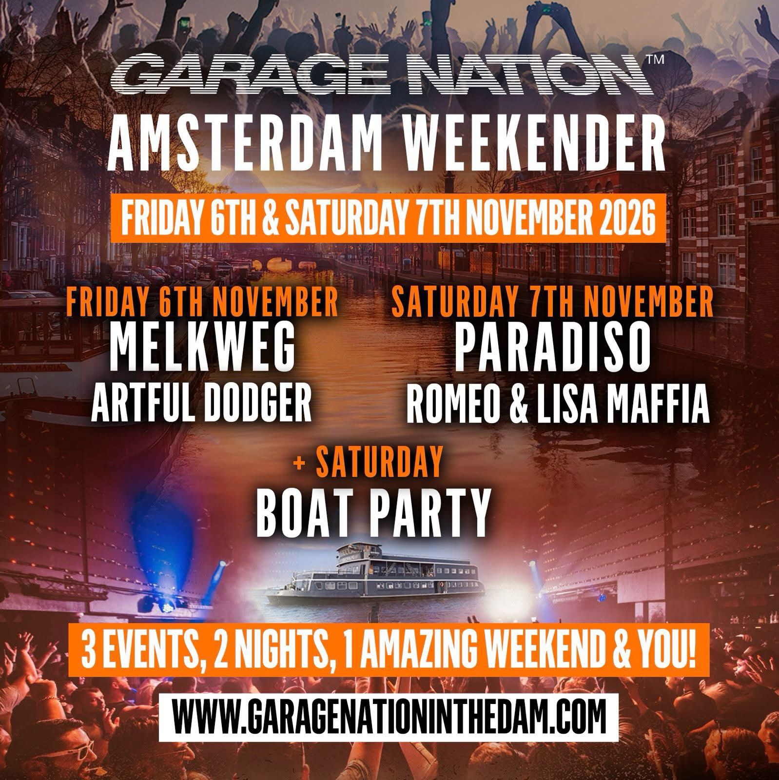 Garage Nation Amsterdam Weekender 2026