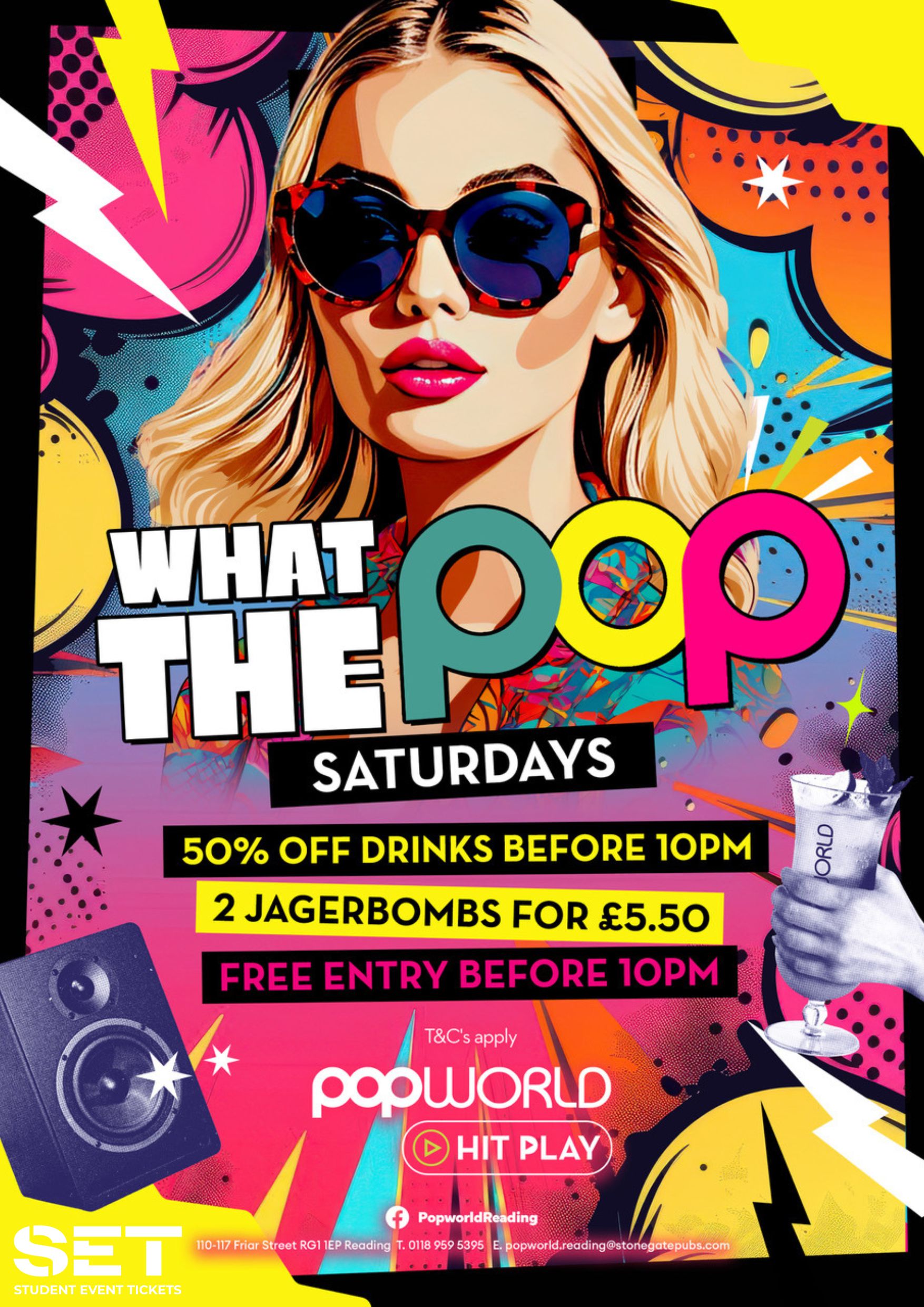 WHAT THE POP SATURDAYS @ POPWORLD READING 20TH JUNE