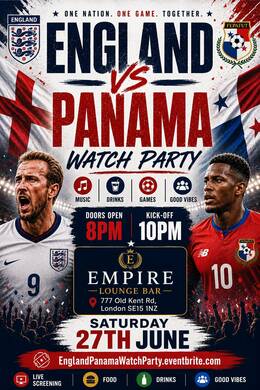 England VS Panama - Watch Party 