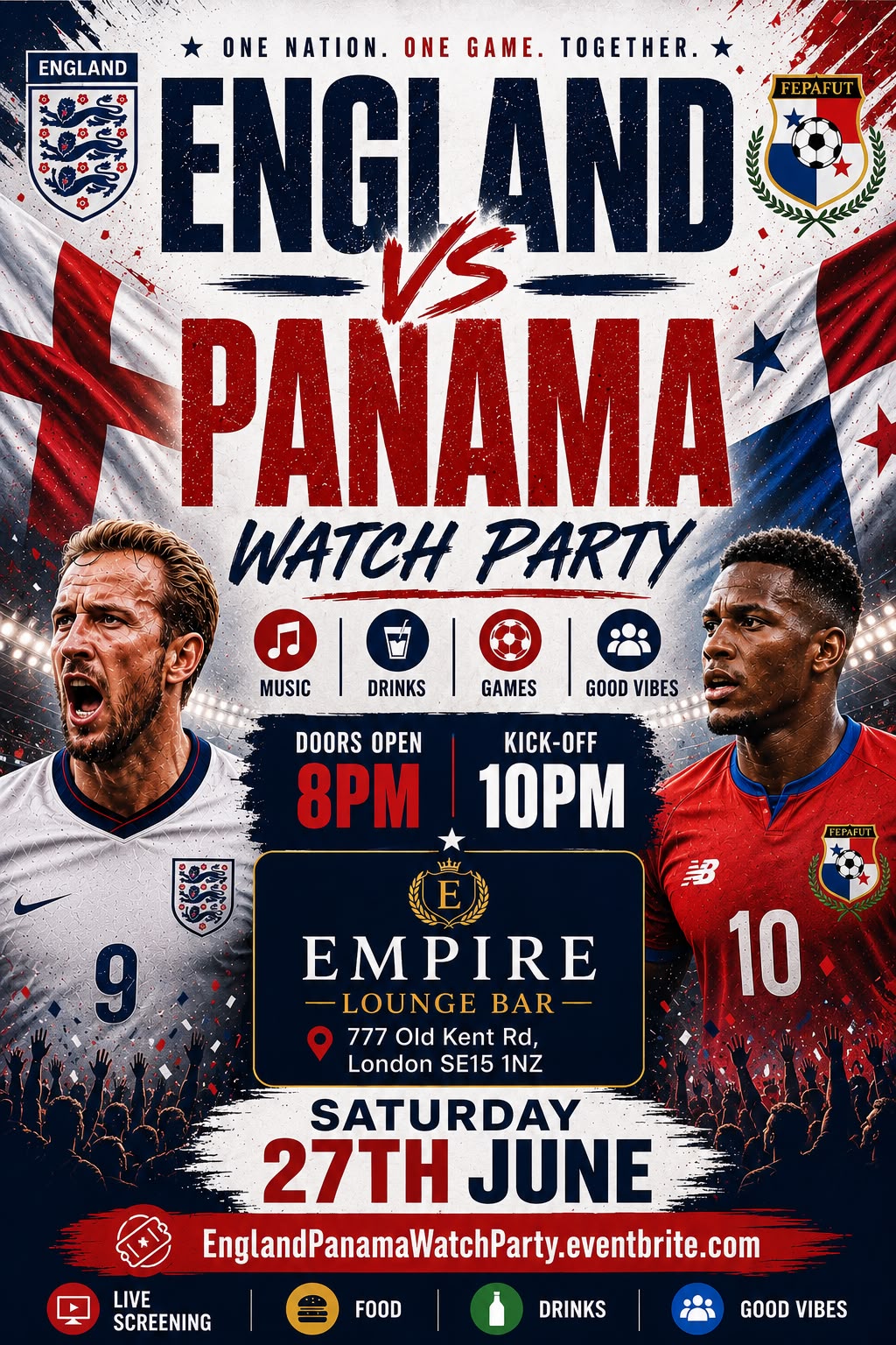 England VS Panama - Watch Party 