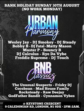 Urban Harmony Meets RnB Classics – Bank Holiday Sunday Special