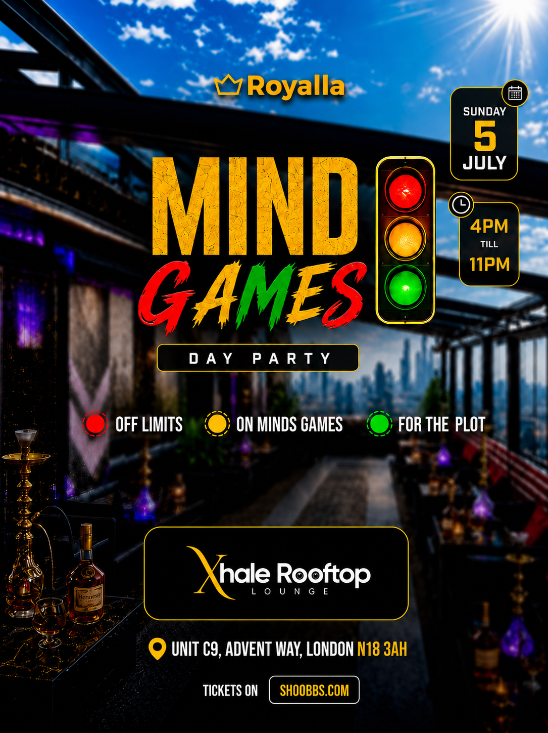 ROYALLA presents "MIND GAMES" Rooftop Day Party