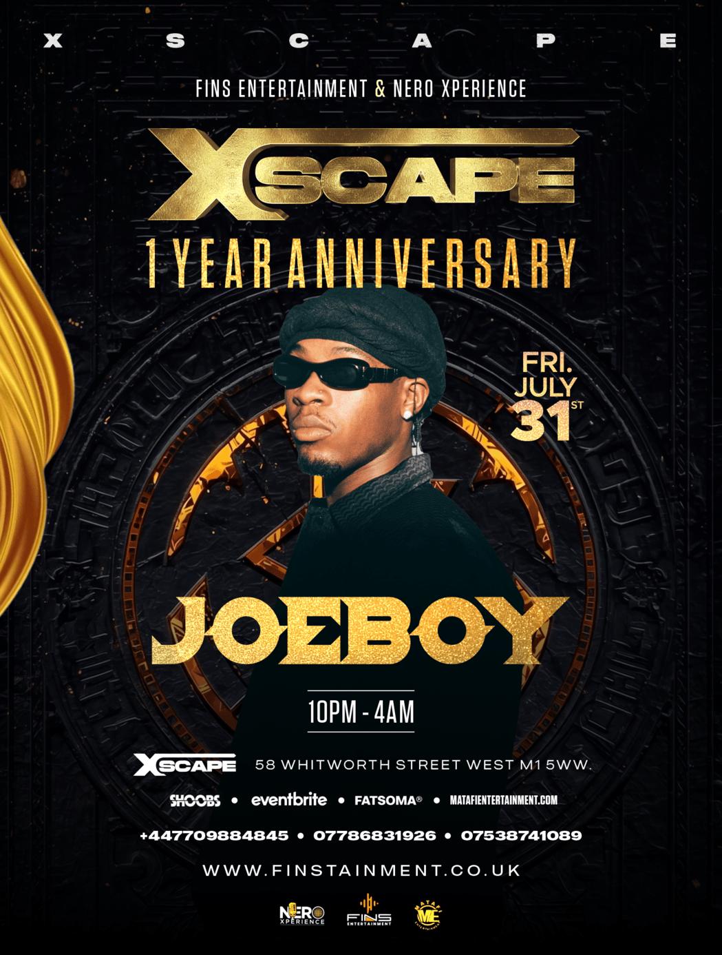XSCAPE ANNIVERSARY PARTY WITH JOEBOY LIVE IN MANCHESTER