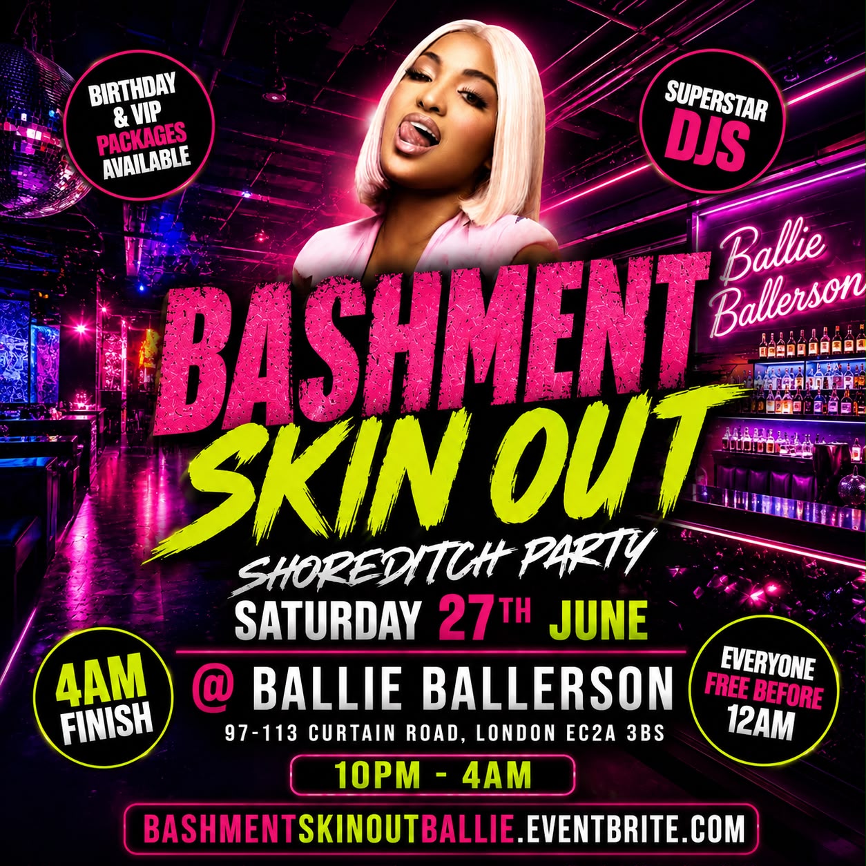 Bashment Skin Out Shoreditch Party - Everyone Free Before 12AM