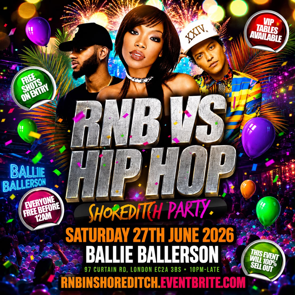 RNB VS HIP HOP SHOREDITCH PARTY - EVERYONE FREE BEFORE 12AM