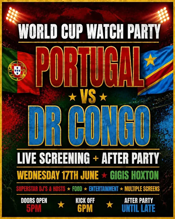 PORTUGAL VS DR CONGO | WORLD CUP WATCH PARTY & AFTER PARTY