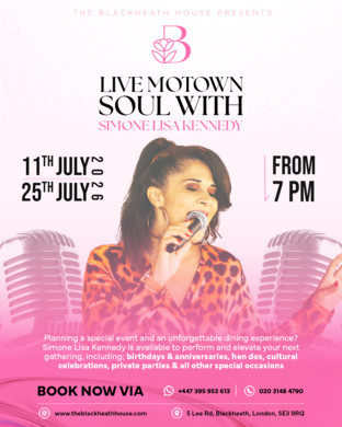 Live Motown & Soul with Simone Lisa Kennedy