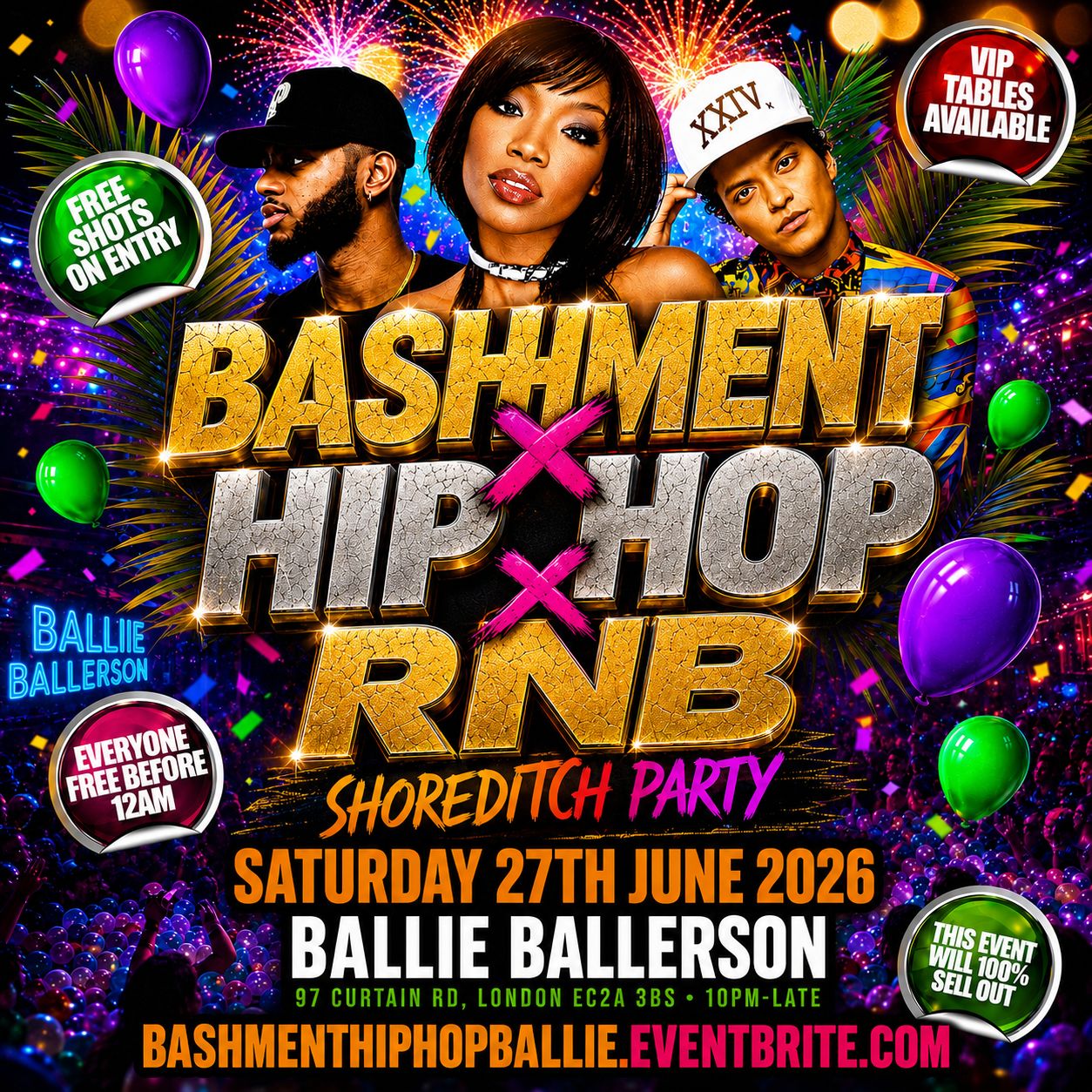 Bashment X HIP HOP X RNB - Shoreditch Party - Everyone Free Before 12AM