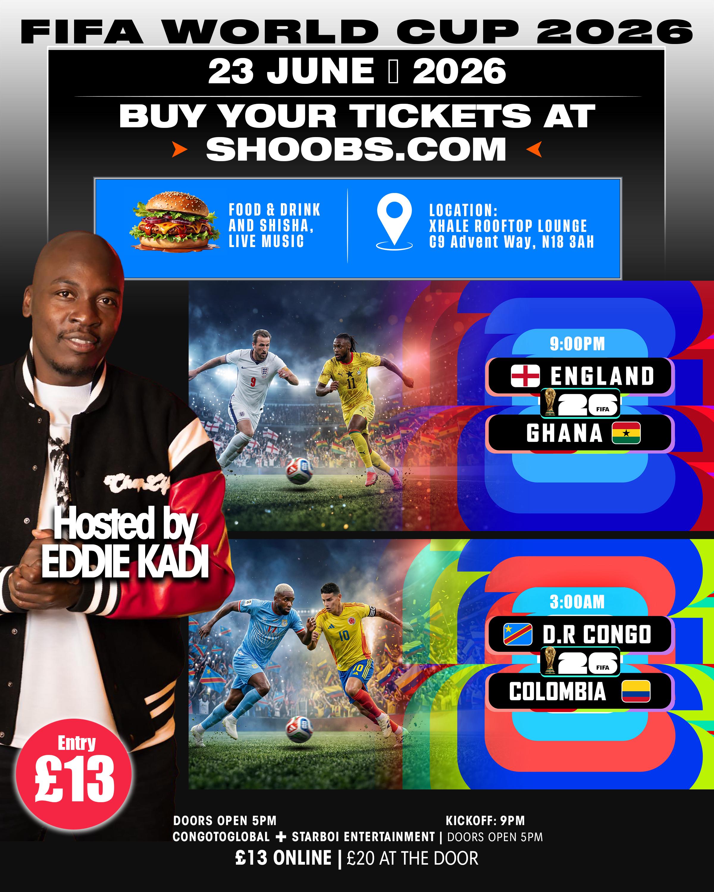 ENGLAND vs GHANA - D.R CONGO vs COLOMBIA