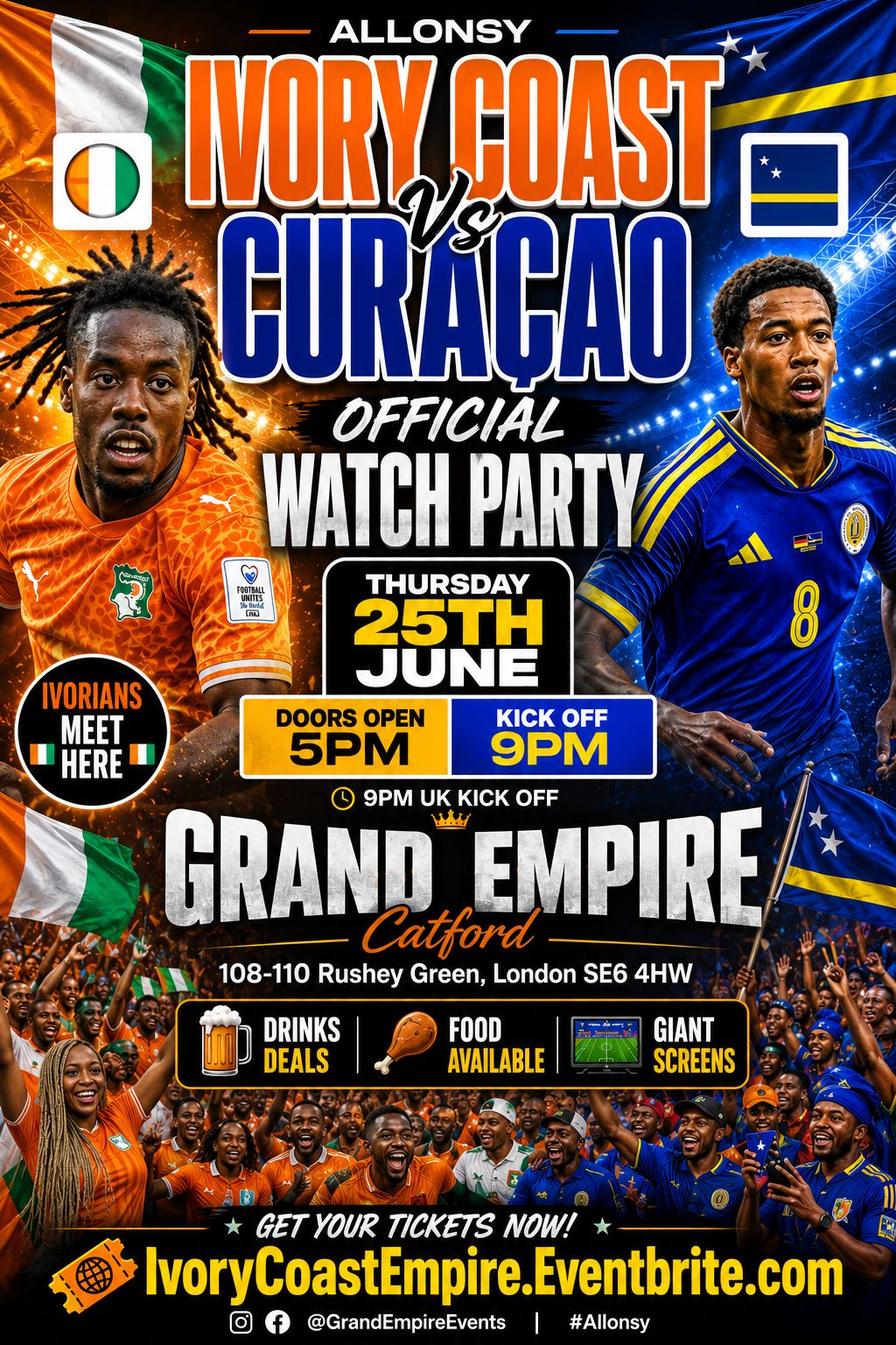 Ivory Coast VS Curacao Official - Watch Party