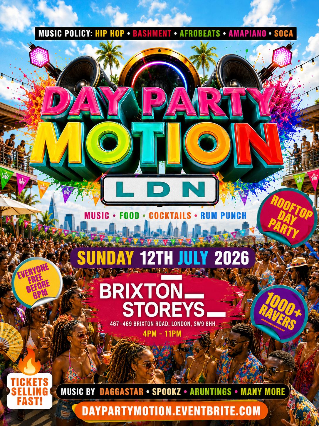 Day Party Motion - LDN - Everyone Free Before 6PM