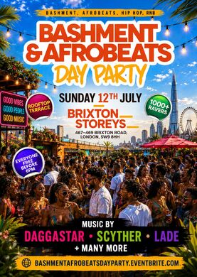 Bashment & Afrobeats Day Party - Everyone Free Before 6PM