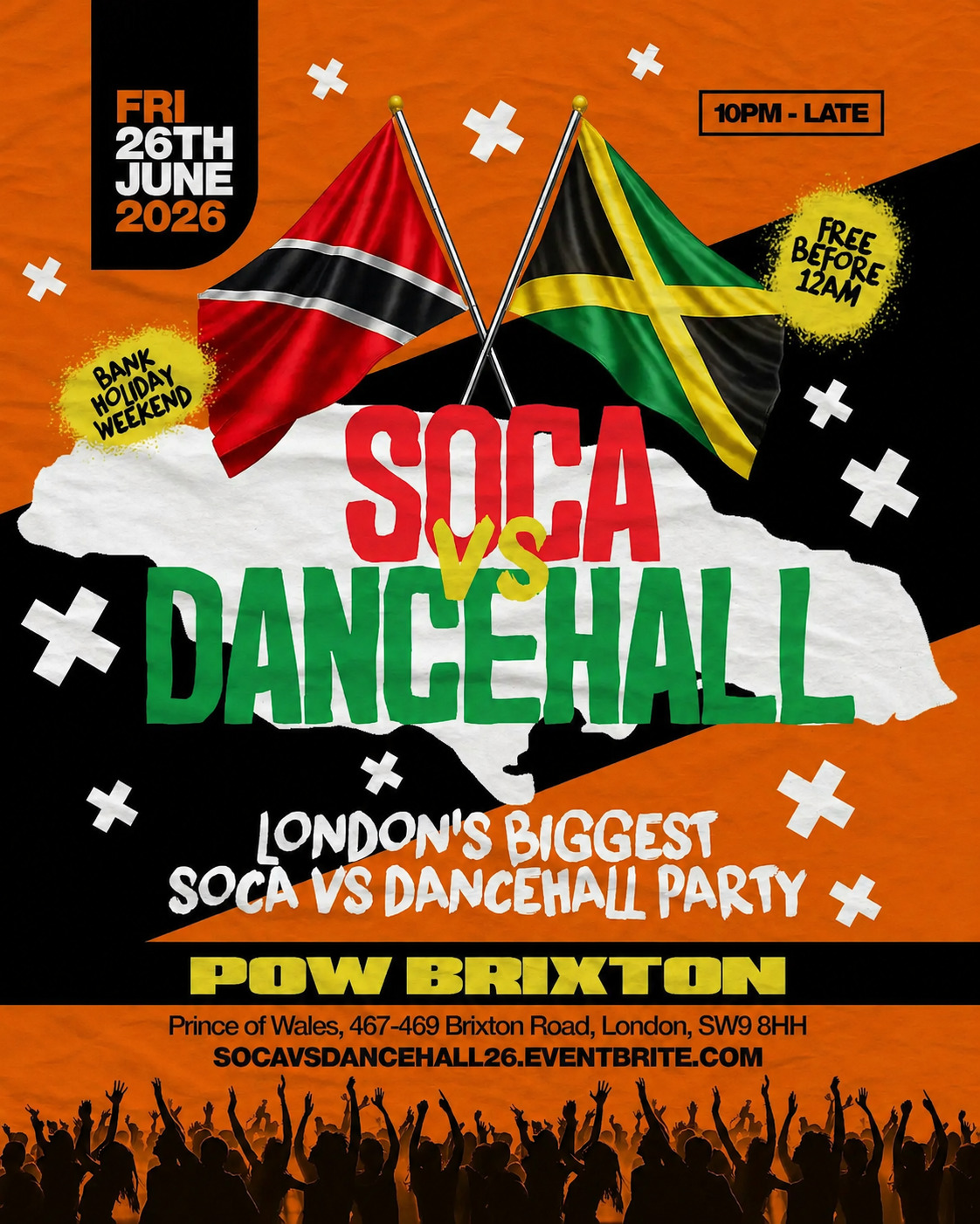Soca Vs Dancehall Brixton – Everyone Free Before 12AM