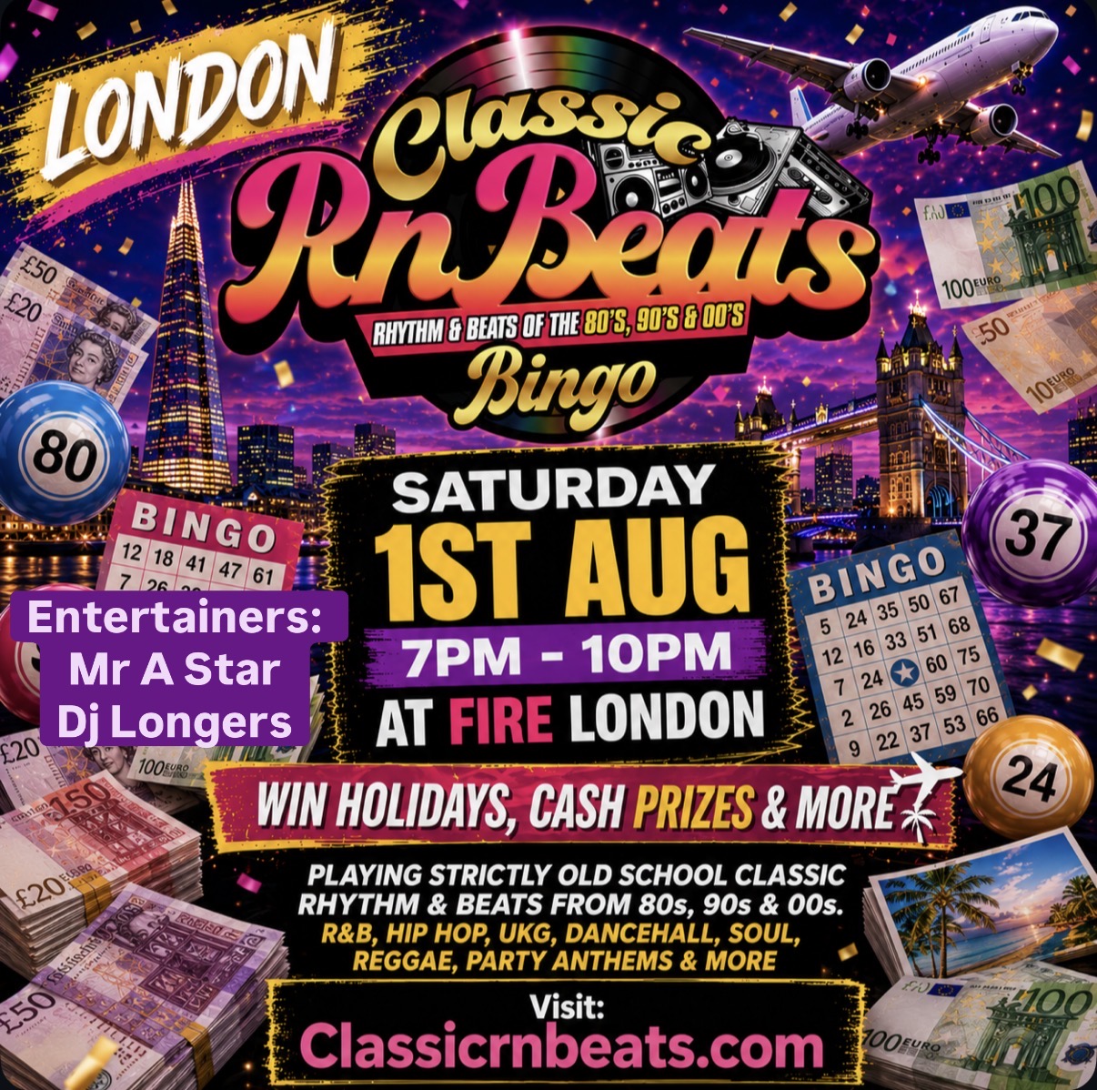 CLASSIC RNBEATS BINGO 1st AUG