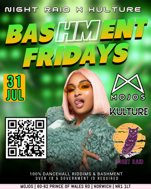 Bashment Fridays | Mojos Norwich | Jul 31st
