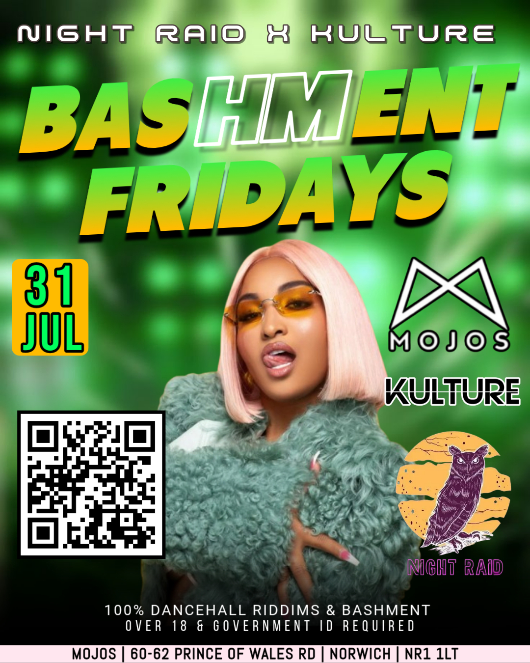 Bashment Fridays | Mojos Norwich | Jul 31st