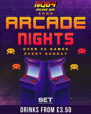 ARCADE NIGHTS @ NQ64 SHOREDITCH SUNDAY 9TH AUGUST