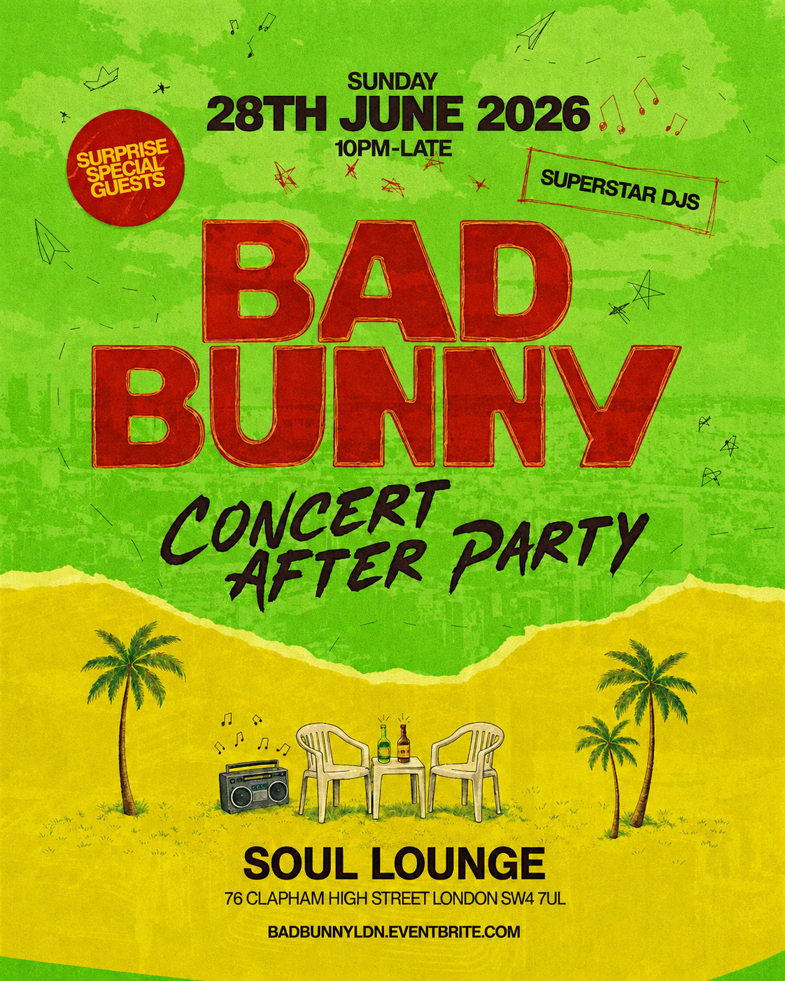 BAD BUNNY AFTER PARTY - LONDON