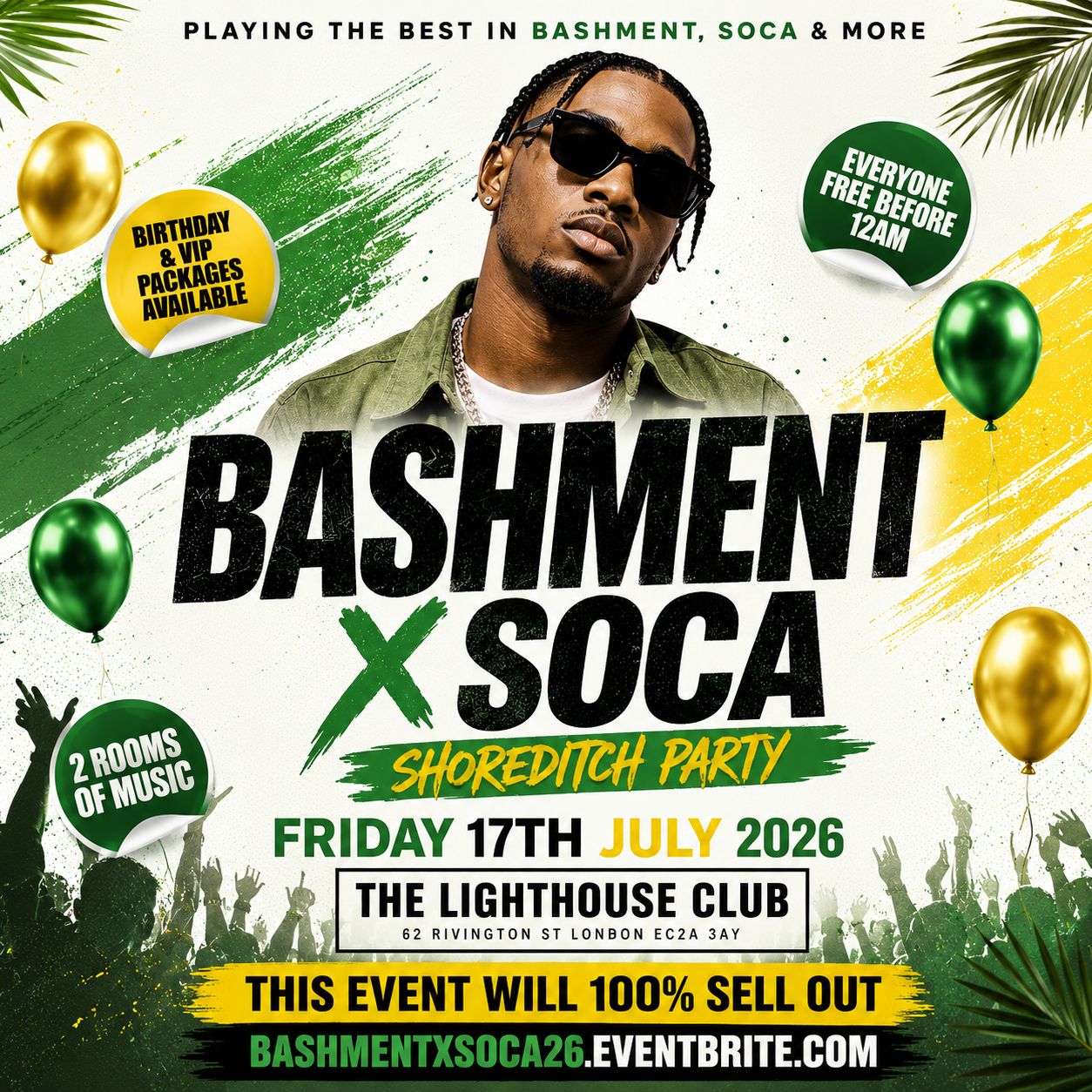 Bashment X Soca - Shoreditch Party - Everyone Free Before 12AM