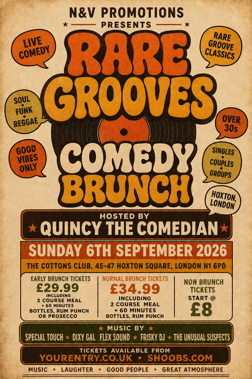 Rare Grooves Comedy Brunch