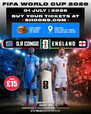 D.R CONGO vs ENGLAND