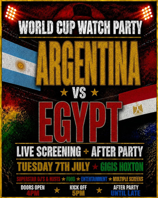 ARGENTINA VS EGYPT | WORLD CUP WATCH PARTY & AFTER PARTY
