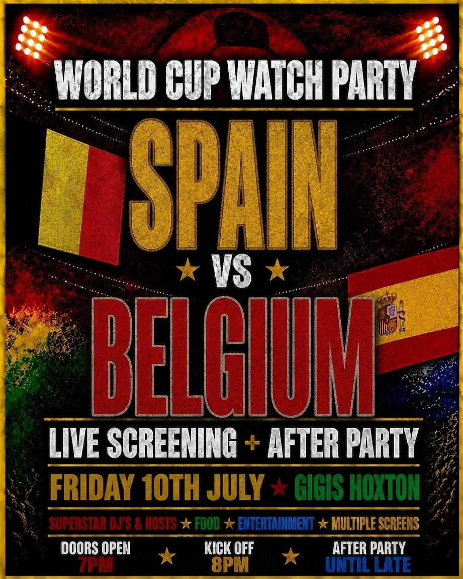 SPAIN VS BELGIUM | WORLD CUP QUARTER FINAL WATCH PARTY & AFTER PARTY