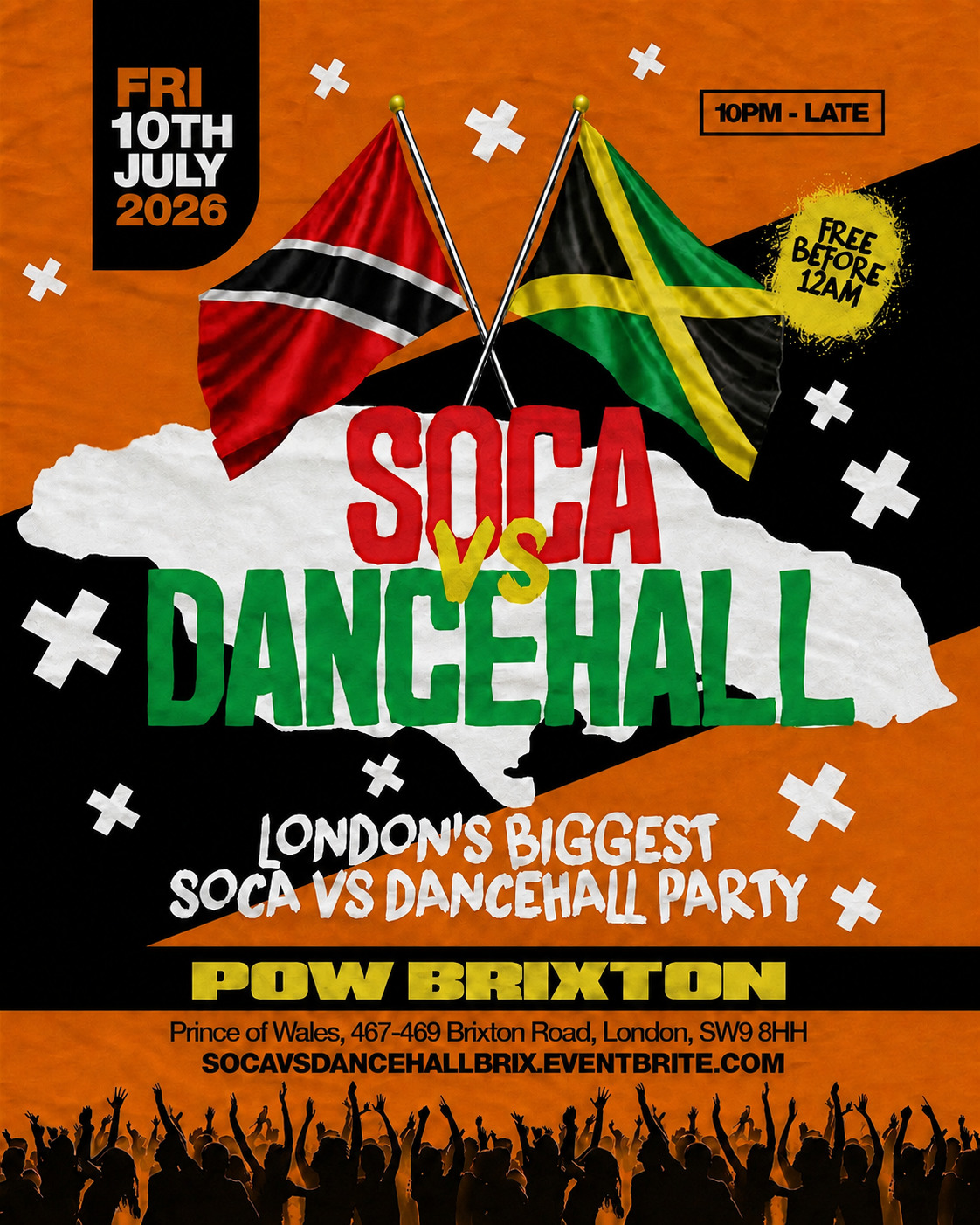 Soca Vs Dancehall Brixton – Everyone Free Before 12AM
