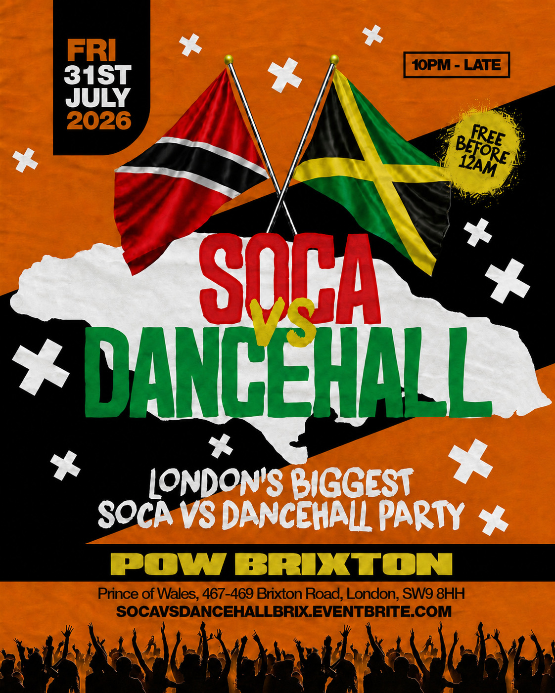 Soca Vs Dancehall Brixton – Everyone Free Before 12AM