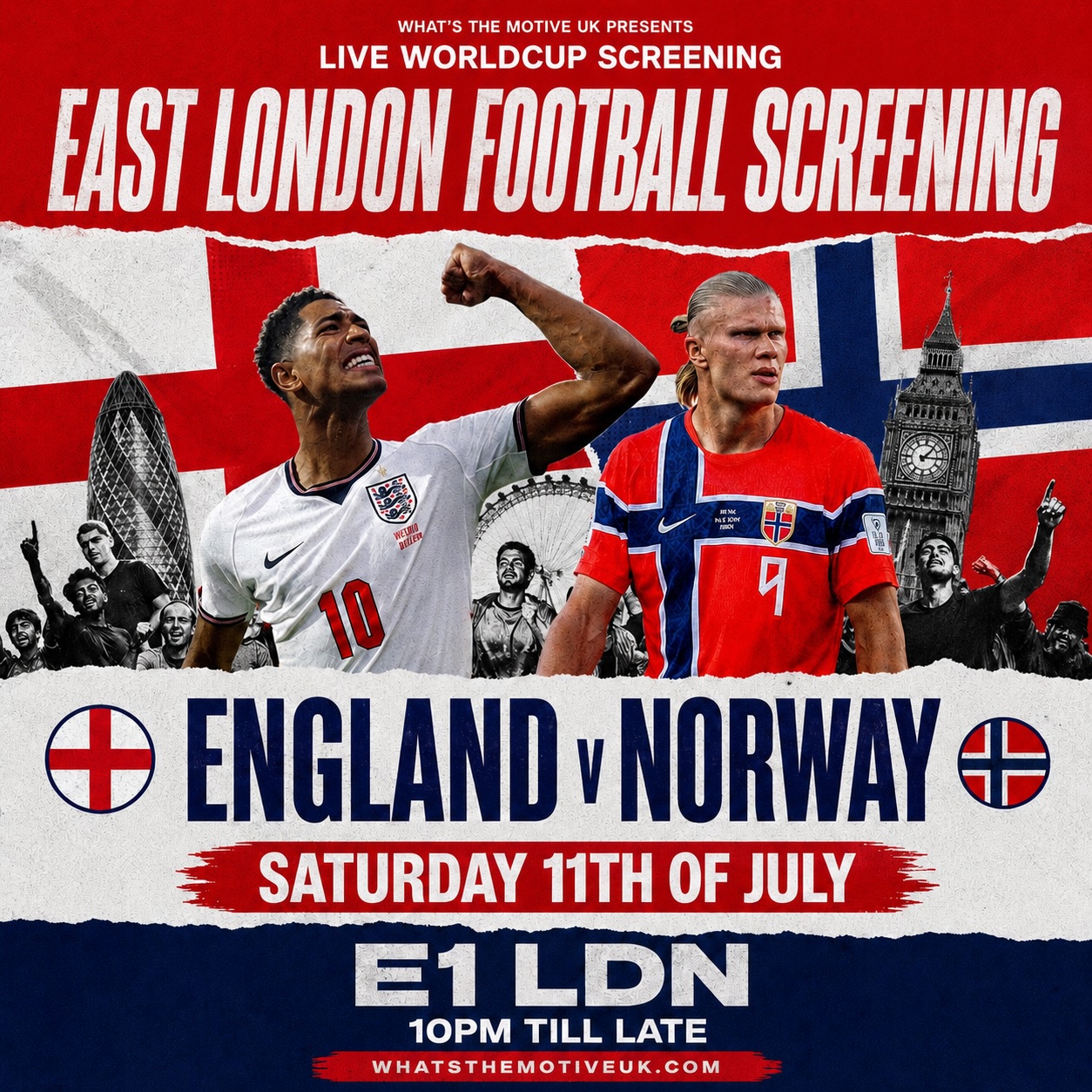 ENGLAND vs NORWAY: LIVE WORLD CUP SCREENING
