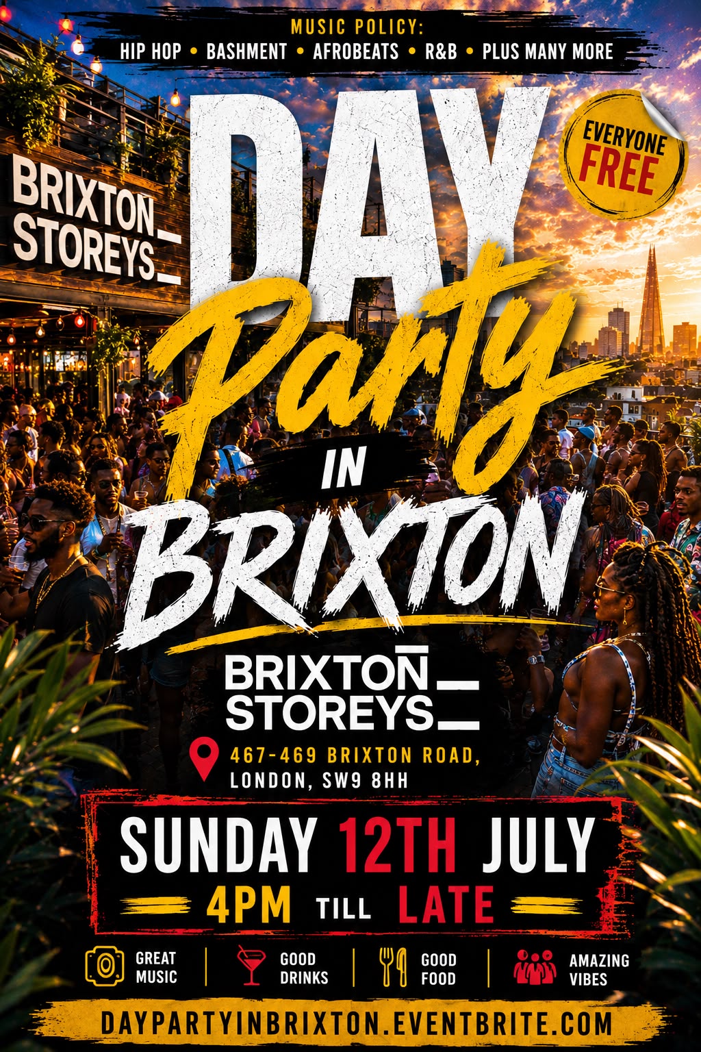 Day Party In Brixton - Everyone Free Before 6PM