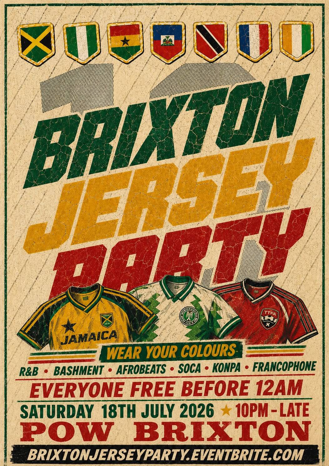 BRIXTON JERSEY PARTY | Everyone Free Before 12AM